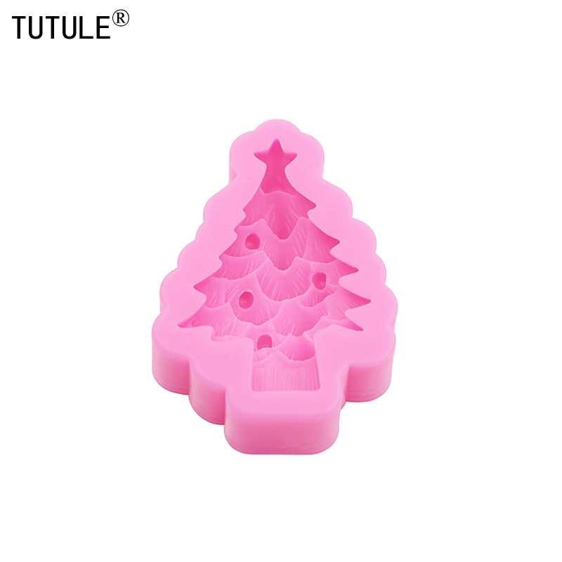 Christmas Tree deer clays Christmas snowman ​Chocolat Candy Cake Silicone Mould3D Santa Resin ​Jewelry Accessories Silicone Mold