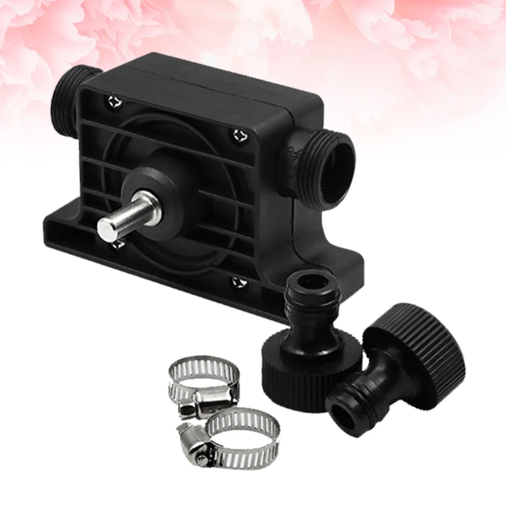 

Electric Drill Drive Pump Portable Round Large Flow Pumping Oil Water Transfer Pump Detachable Connectors Black Compact