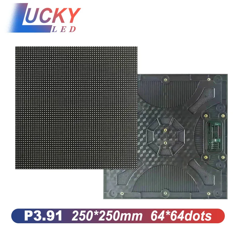 

P3.91 Outdoor LED display screen module 250X250mm high brightness LED panel 64x64 pixel HUB75E interface
