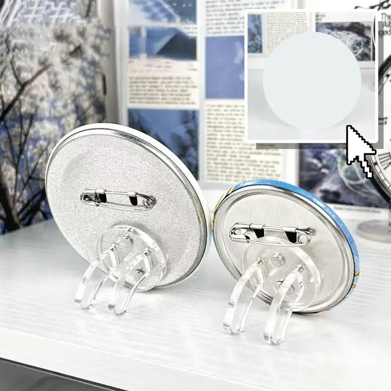 Magnetic Invisible Card Stand for Badge Display Extra Clear Acrylic Base for School Work Desk Accessory