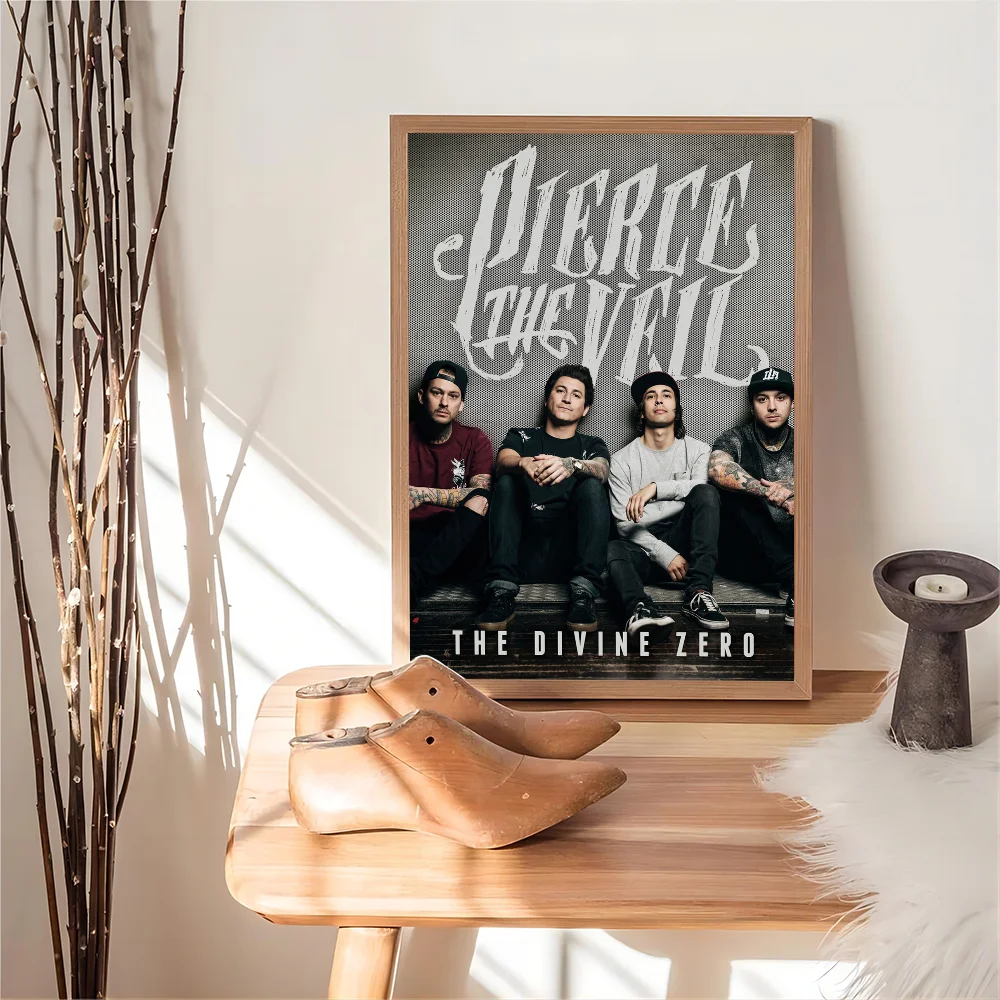 Pierce The Veil Band Poster Self-adhesive Art Poster Waterproof Paper Sticker Coffee House Bar Posters Wall Stickers