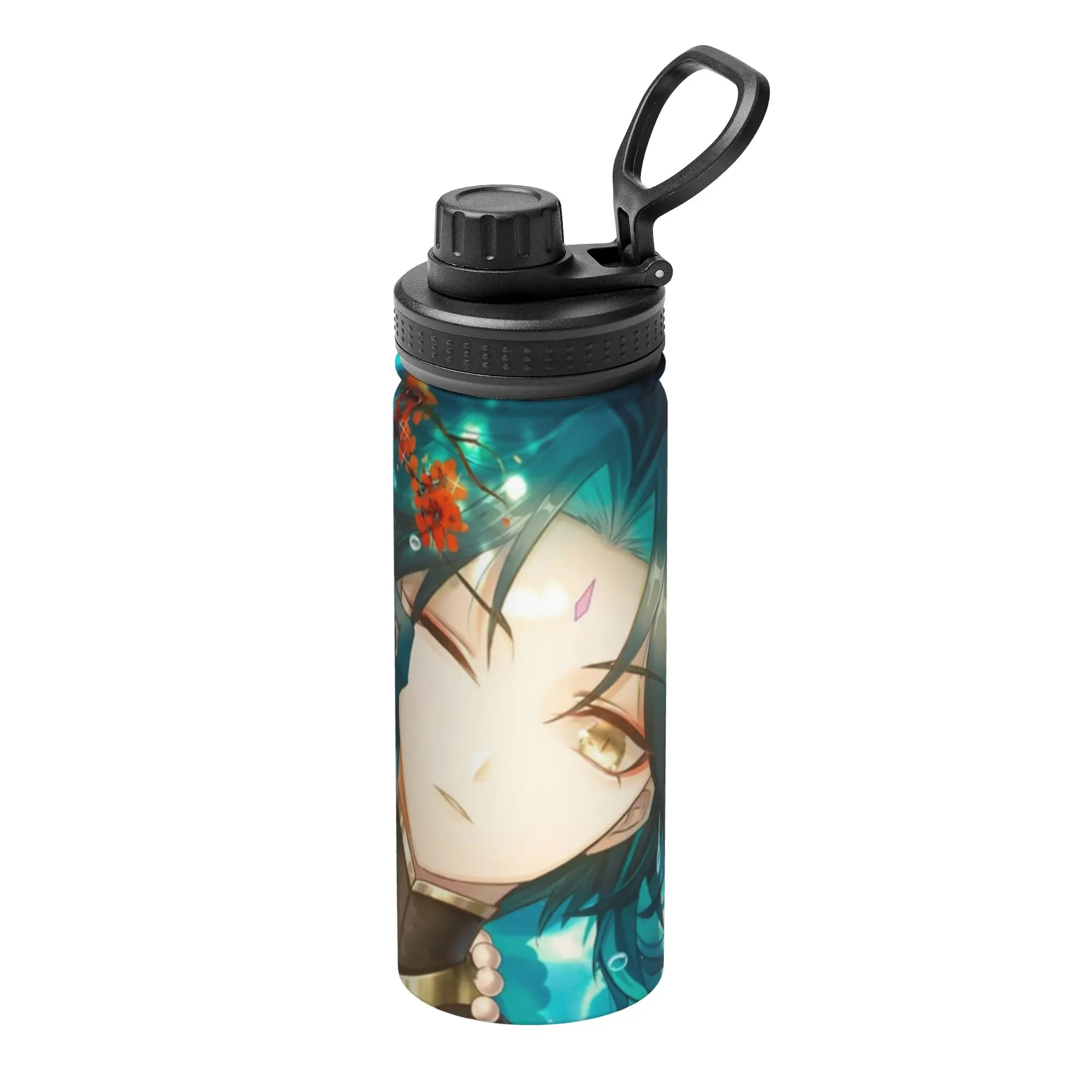Xiao Genshins Impact Diluct 18OZ Sports Insulated Kettle  Thermal Cup Stainless Steel Outdoor Mugs Water Bottle