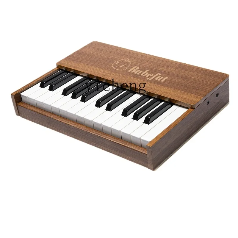 

Tqh Children's Wooden Little Piano Pattern Beginner Baby Electronic Organ Toy Infant Age Gifts for Boys and Girls