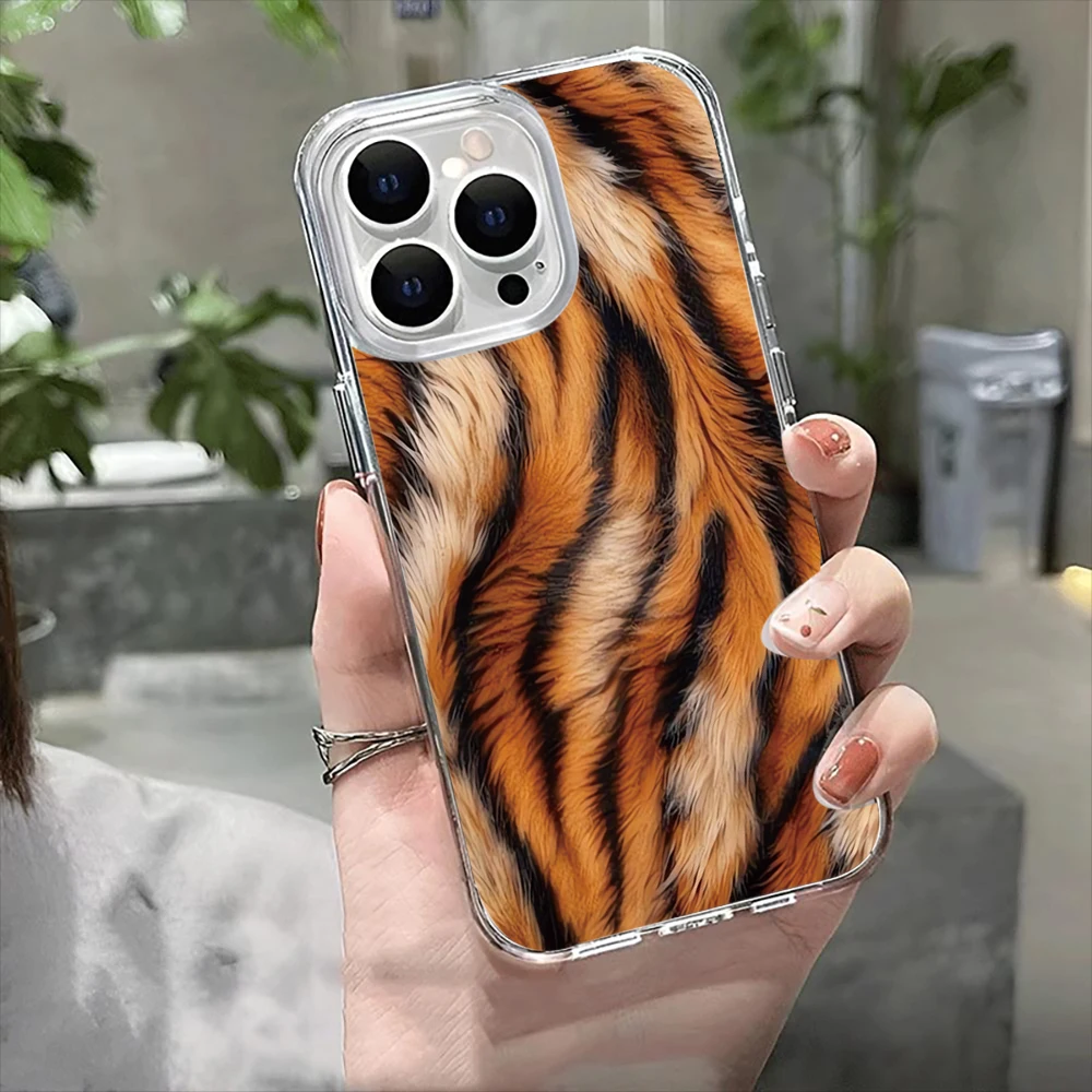

Tiger stripes Clear Case for iPhone16Pro Max 16Pro 16Plus 16 15 Pro Max 15Pro 15 13 13Pro 14 12 11Pro Max Plus