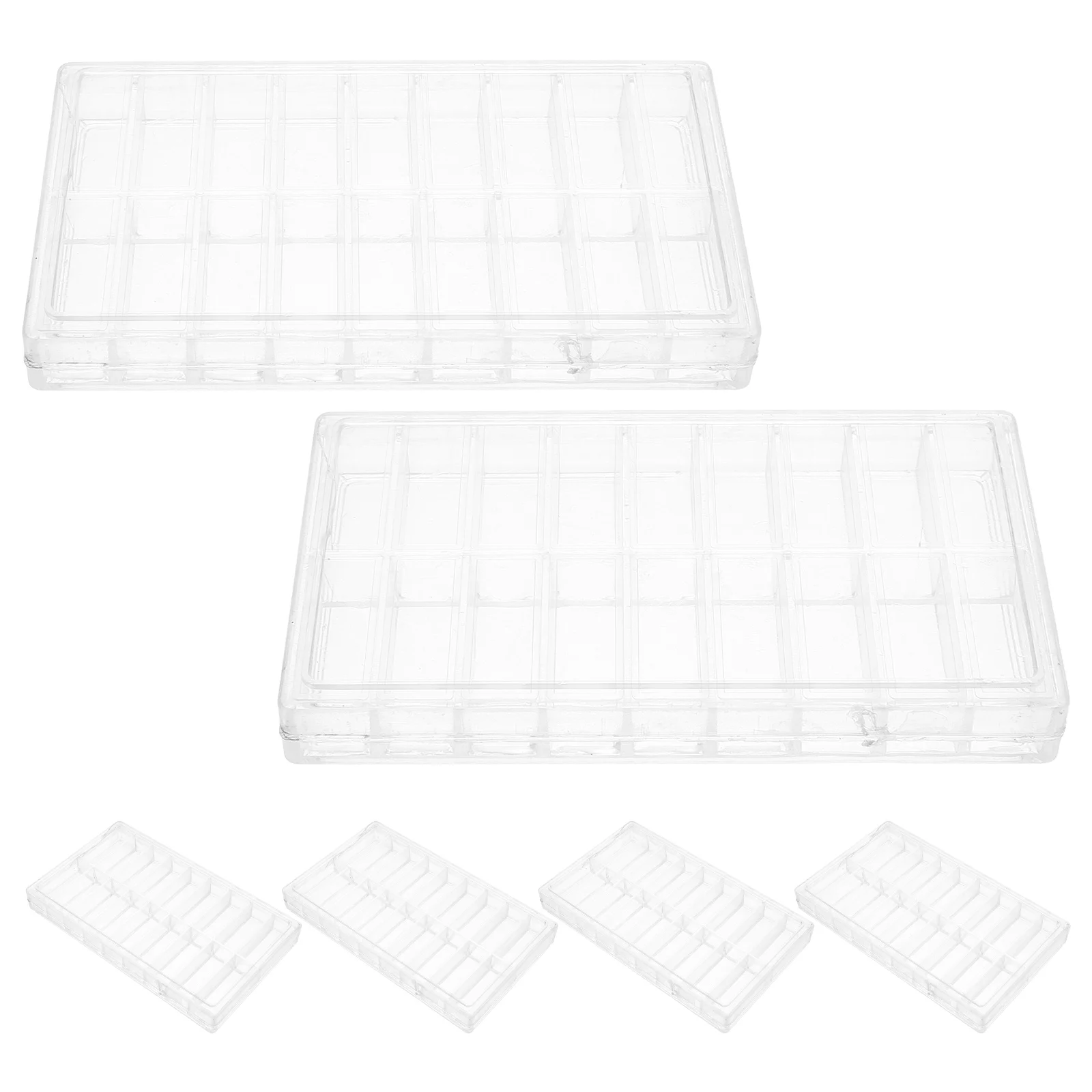

6pcs Watch Parts Organizer Clear Plastic Container For Small Items Craft Storage Box Bead Containers Compartment Hardware Box