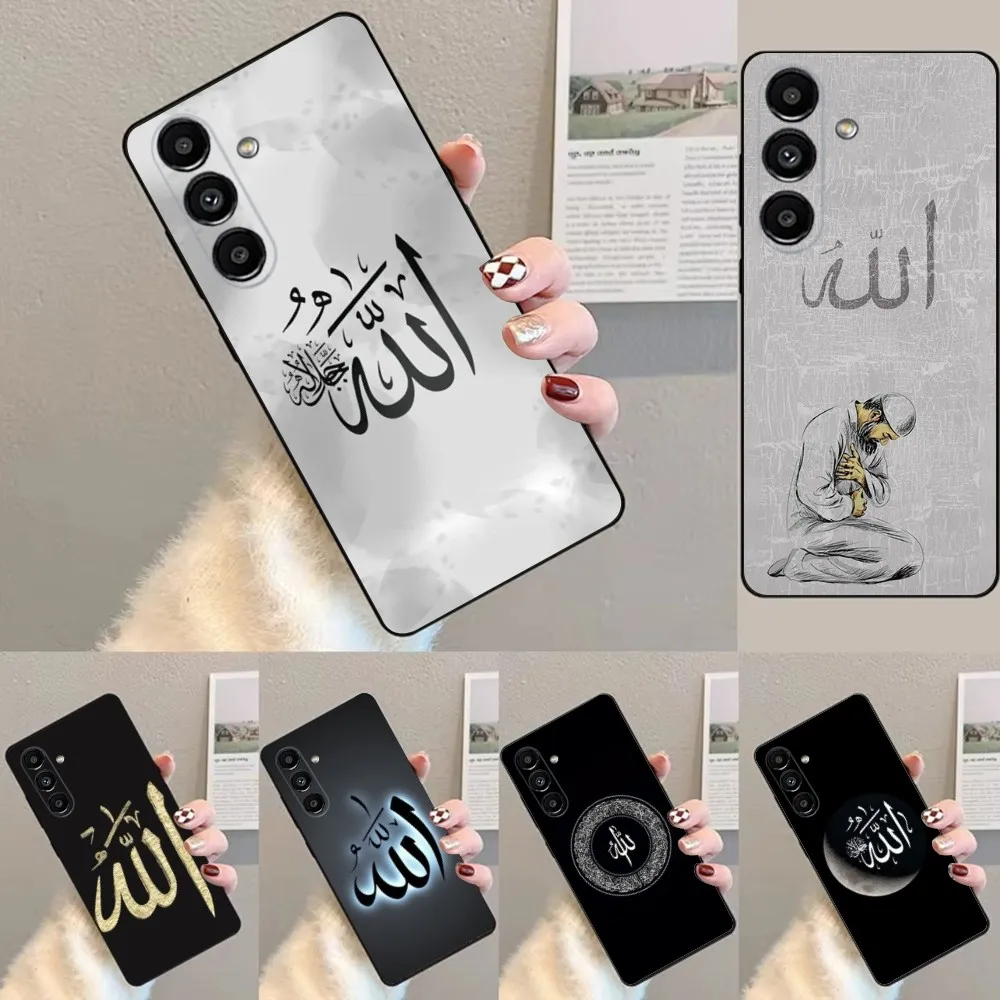 Чехол для телефона Only Allah для Samsung S24,23,22,30,21,10,9,Ultra,Plus,Lite,FE,мягкий силиконовый черный чехол