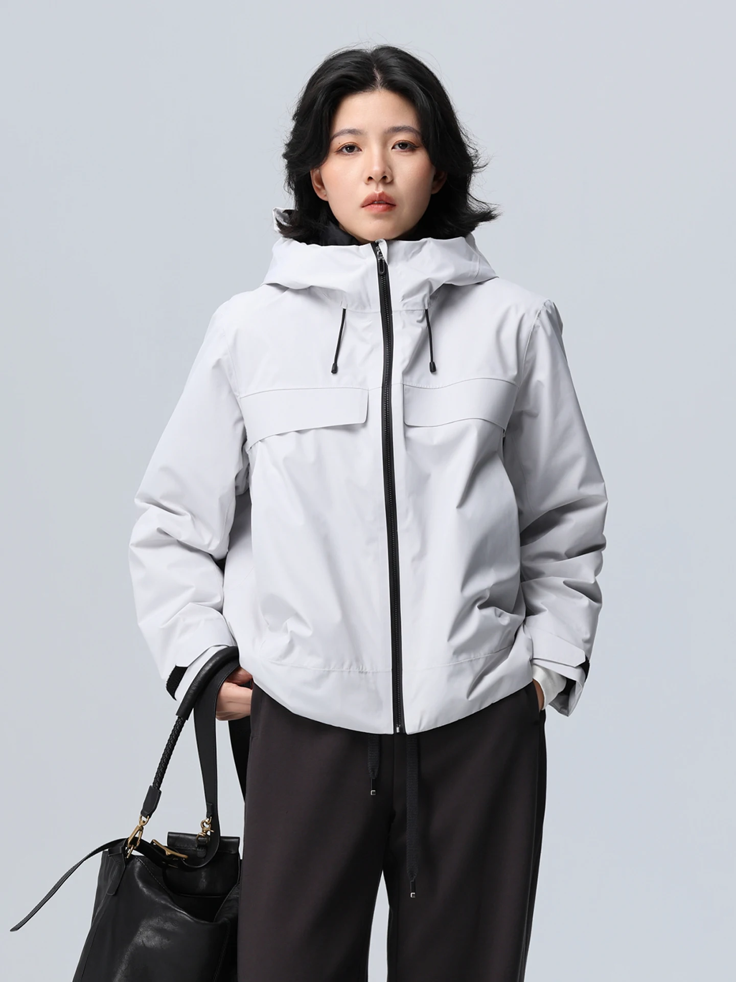 

WeTHEE Xing i Легкая водонепроницаемая куртка-парка с капюшоном из гусиного пуха для активного отдыха, зимняя, утепленная, из полиэфирного волокна, женская