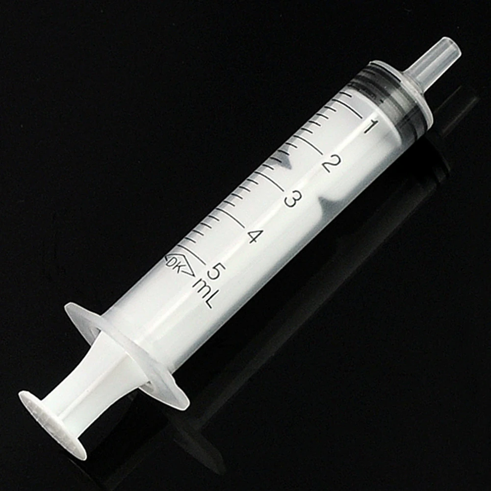 10Pcs 5ml With OPP Plastic Injector Syringe For Lab Nutrient Measuring Small Glue Ink Cartridge Pet Feeder Tool (Without needle)