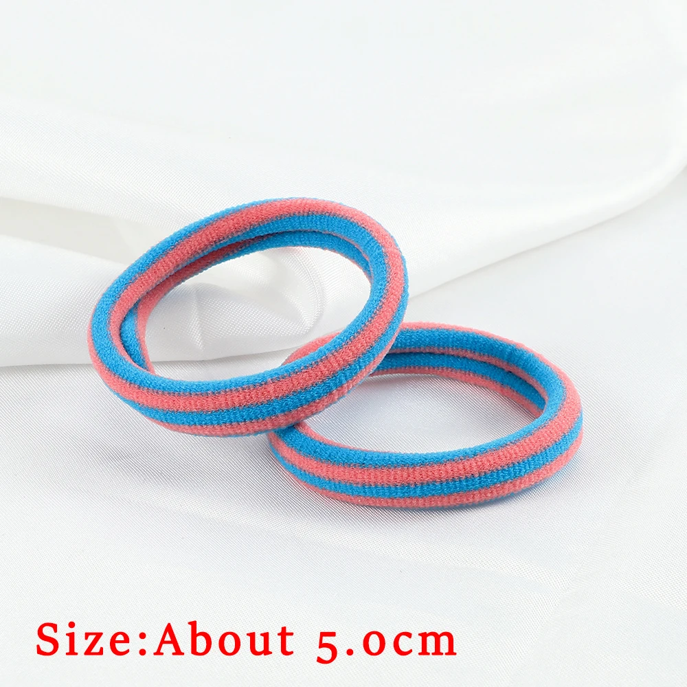 5pcs 5cm Colorful Thick Hair Bands Fluorescent Color Elastic Girls Rubber Band Headwear Scrunchies Holder Hair Accessories Gift