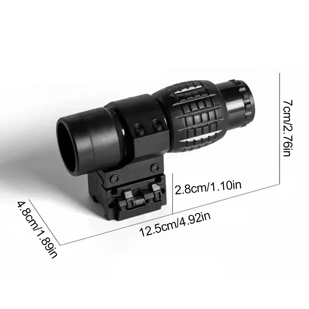 Sight 3X Magnifier Scope Compact Sights with Flip Up Cover Fit for 20mm Rail Mount Toys Telescope images - 6