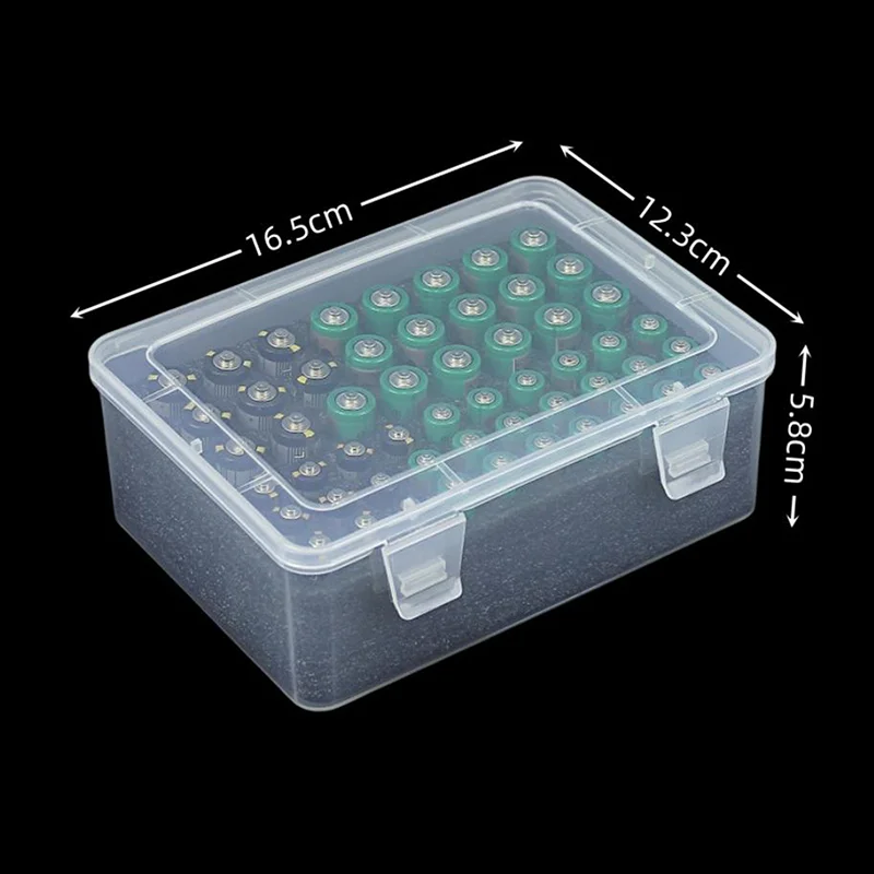 54 Slot Battery Storage Organizer Holder for AA AAA Batteries Battery Box Case for Garage Container Home Drawer Organization Dis
