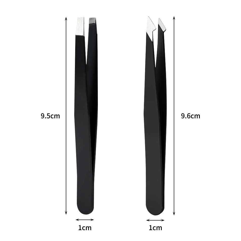 Stainless Steel Colorful Tweezer Removal Eyebrow Hair Beauty Fine Hairs Puller Slanted Eye Brow Clips Removal Makeup Tools