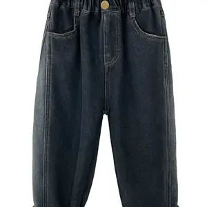 Baby Kinder Frühling Herbst Winter heiße Jeans mit Valo für 1-9 Jahre Jungen lässige Mädchen Denim Hosen Kinderhosen Hosen 10 Hauptverkauf Calca Jeans 90 männlich - №5