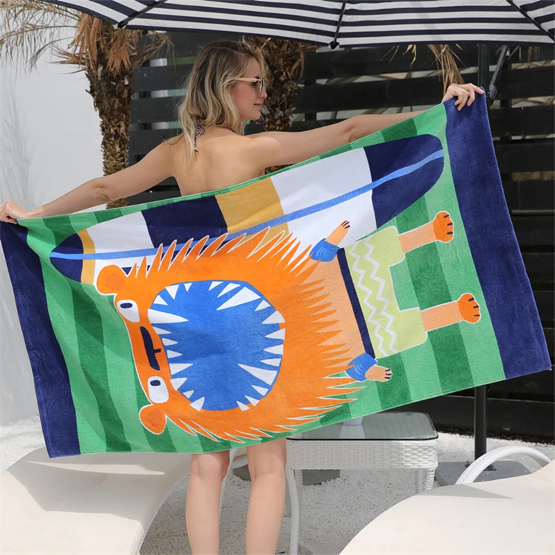 Large Beach Towel for Men Women, Cotton, High Quality, 105*180, 80*160 cm