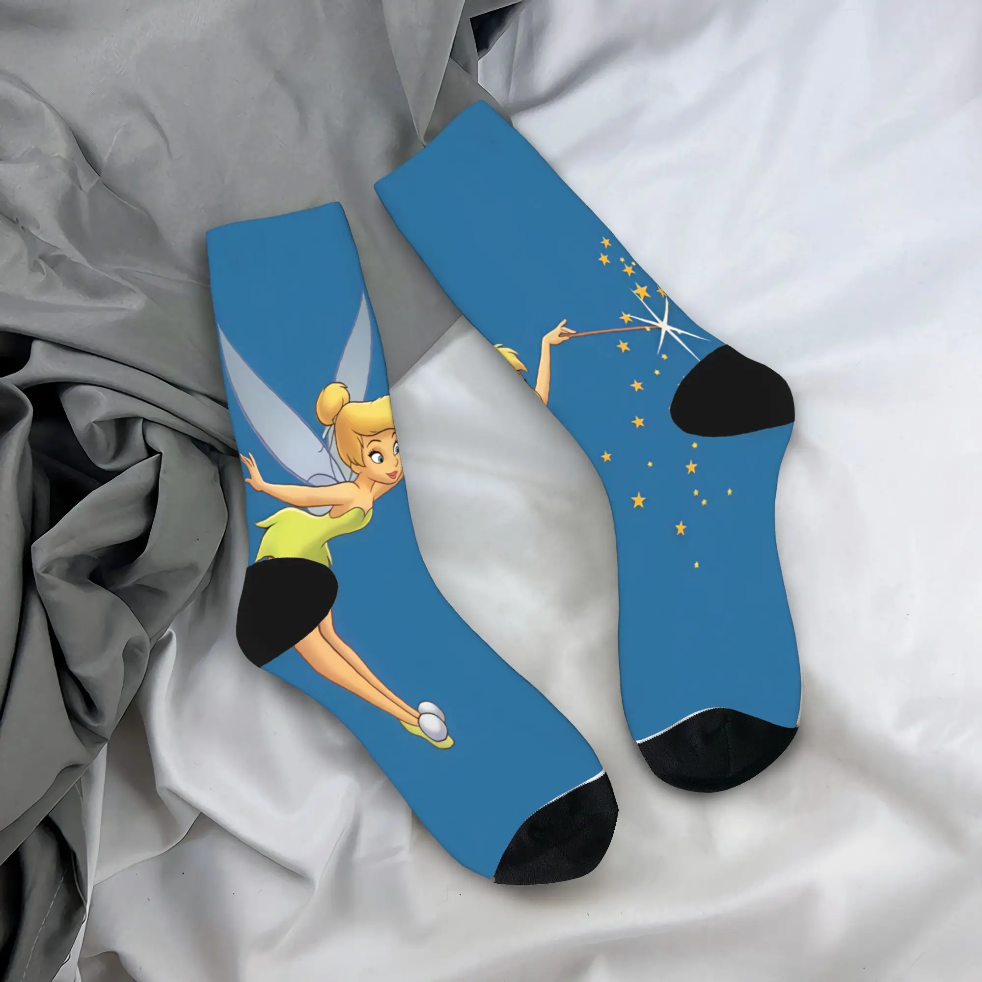 Tinker Anime Bells Socks  Printed Stockings Anti Slip Adults Men Socks Warm Soft Spring Gothic Outdoor Socks