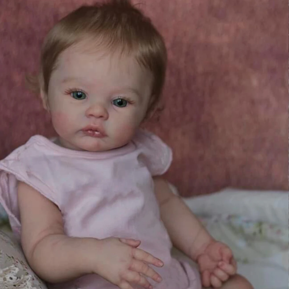 

49CM Baby Reborn Meadow Cute Girl Doll with Rooted hair Soft Cuddle Body 3D painted exquisite skin high-end creative gift