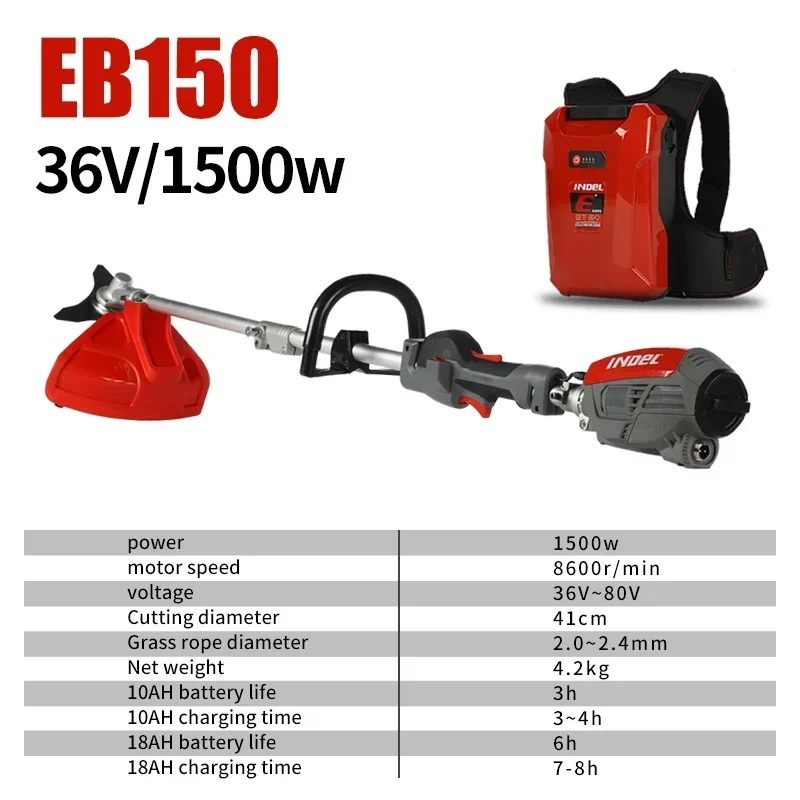 Gartengeräte 36V elektrischer Freischneider Lithium-Batterie String Trimmer Akku-Rasentrimmer Rasenmäher