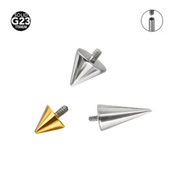 5Pc G23 Titanium Internal Thread Cone Part Piercing 14G 16G Nose Piercings Ear Studs Labret Ring Bar Earring Studs Cone Screw Ba