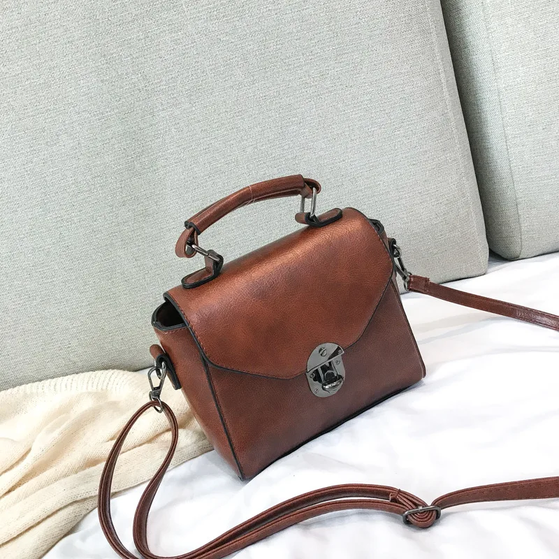 Kleine Quadratische Taschen Für Frauen Mode Einfarbig Designer Umhängetasche Umhängetasche Vintage PU Leder Handtaschen Weiblichen Beutel Bolsa – Detail 22