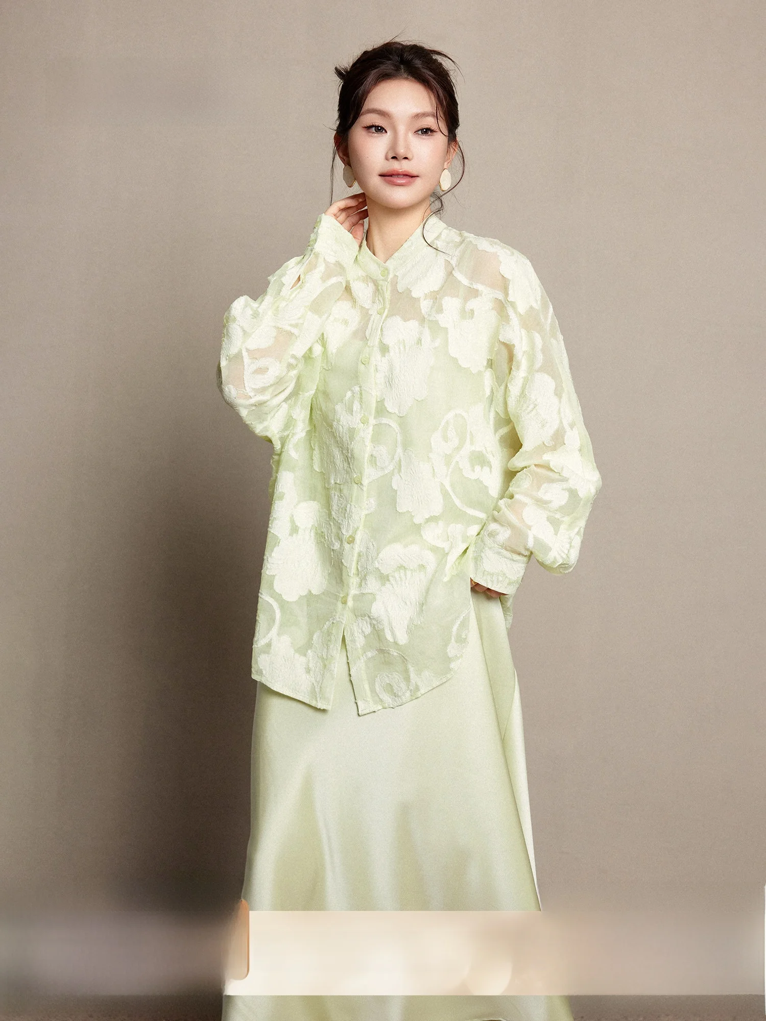 

Plusmall New Sprout Rain Floral Cut irt with Sateen ter Dr Pleated Skirt Tee Piece Set Women's Casual Faion ...