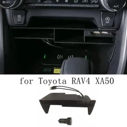 Center Console Organizer for Toyota RAV4 2019 2020 2021 2022 Center Console Storage Box Organizer Tray with USB Port Accessories