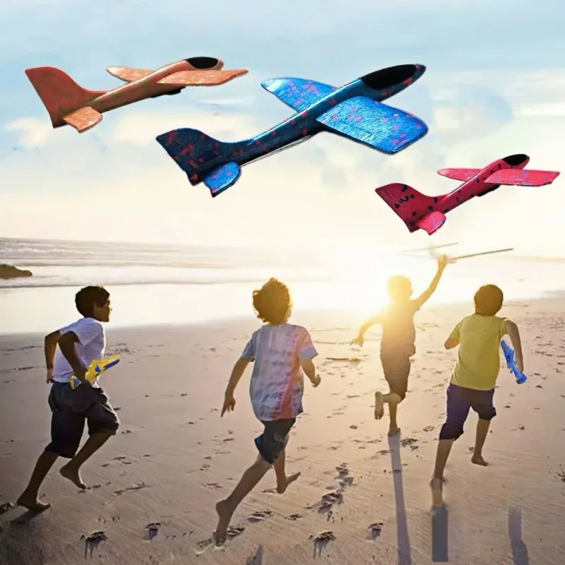 Ejection foam aircraft sword launcher glider outdoor sports toy gift