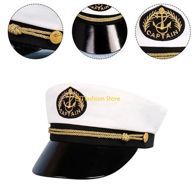 Y5GC 키즈 마린 유니폼 모자 유니섹스 PretendPlay 선원 모자 가족 모임 모자를 쓰고 있죠