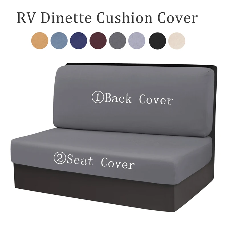 

2pcs/set RV Dinette Cushion Covers Stretch Spandex Camper Car Sofa Cover Slipcover Anti-dirty All-inclusive RV Bench Cover