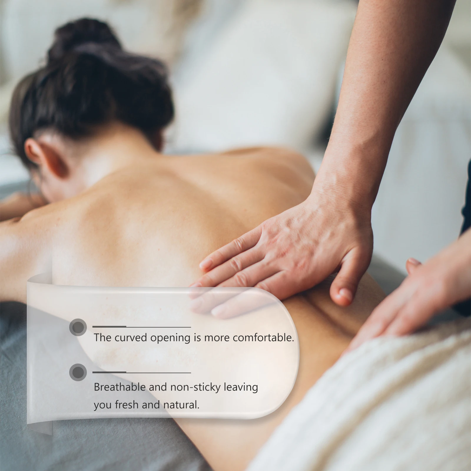 

100Pcs Disposable Massage Face Towels Hole Design Comfortable Breathable Spa Salon Bed Covers Lightweight Non-Woven Fabric