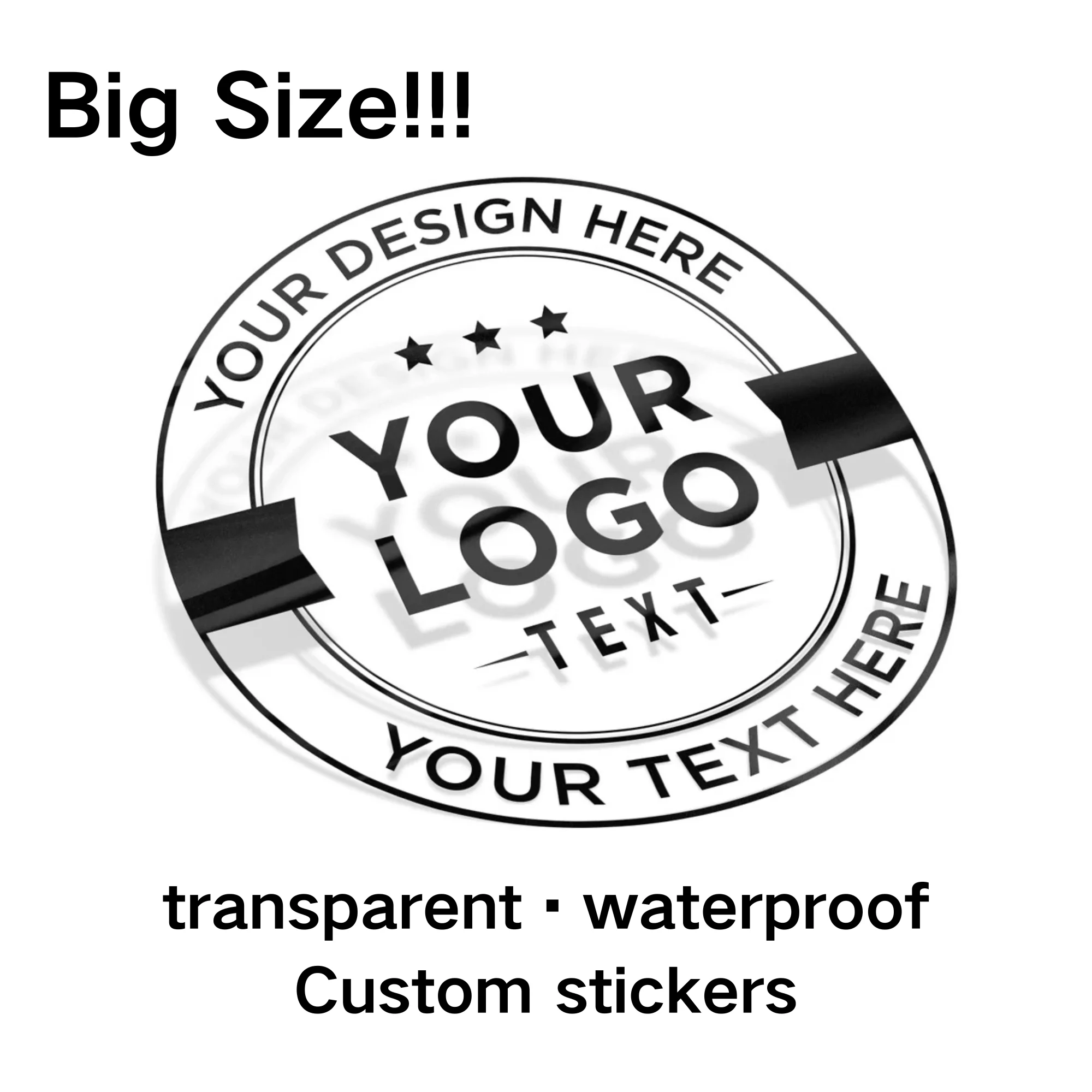 

Custom Stickers Transparent Custom Logo Labels Waterproof Round Personalized Stickers for Wedding Company Logo Gift Packaging