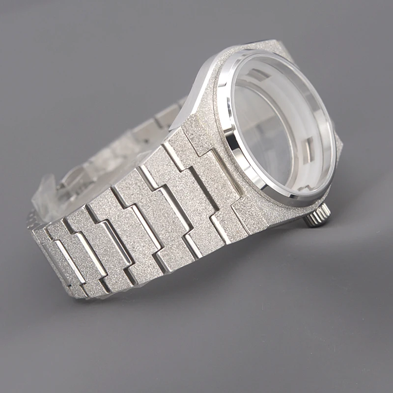 Mod Nh35 Watch Case Super Player PRX Grit Nail Sand Effect Sapphire Glass Fit NH34 7s26 4R35 4R36 NH35 NH36 Gift Case