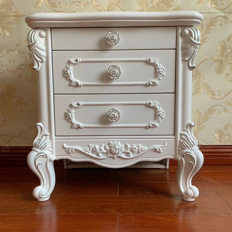 فريدة من نوعها العصرية تخزين منضدة الجدول الحديثة الأبيض الذهبي غرفة نوم الشمال منضدة أدراج Kawaii Mesa De Cabeceira الأثاث #3