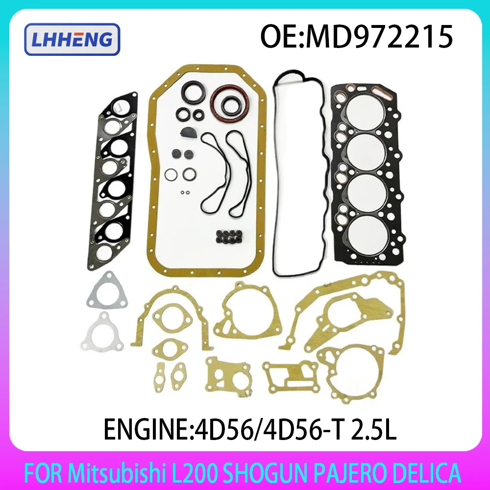 

MD972215 FULL GASKET KIT FOR MITSUBISHI 4D56T L200 SHOGUN PAJERO DELICA 2.5 L T LTR 8V SOHC TURBO DIESEL 86-04