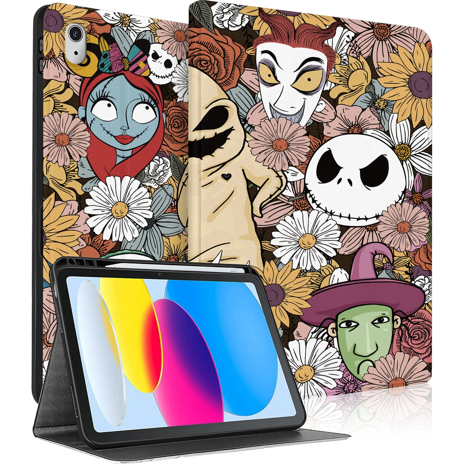 

Cartoon mending doll marigold Case for iPad A16 11in 2025 11th Gen/10.9in2022 10th Auto Wake/Sleep Tablet Cover with Pen Holde