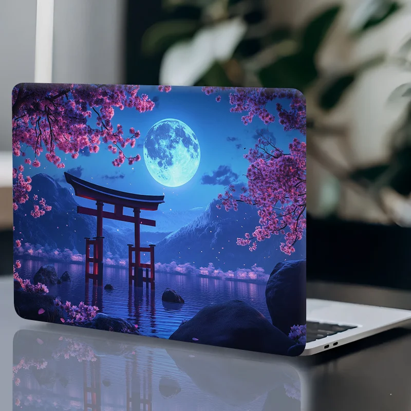 

3 pieces, 1 piece spare, no fear of tearing, reusable universal laptop protective film,PVC material,cherry blossom and moonlight