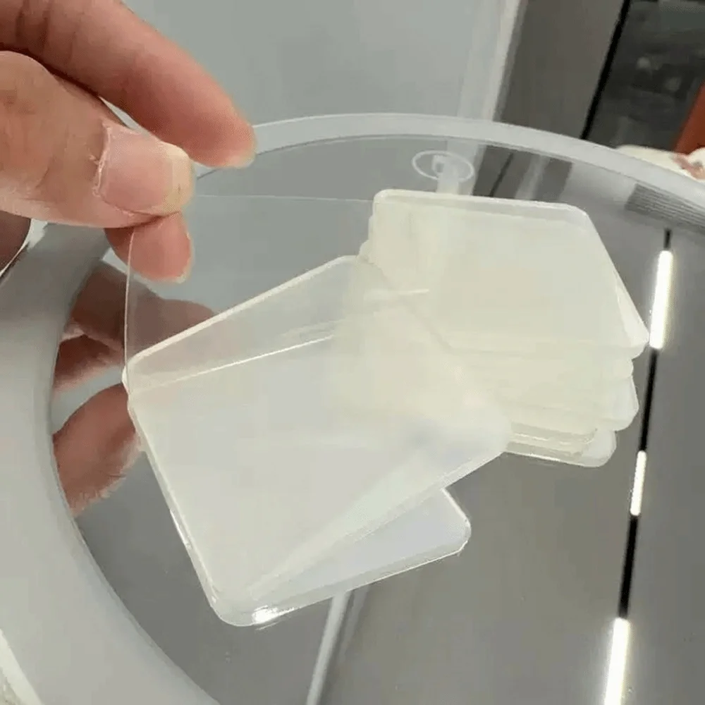 5pcs Creative DIY Handmade Refrigerator Magnet Self-adhesive Transparency Acrylic Fridge Magnet Round Square DIY Craft Set Home