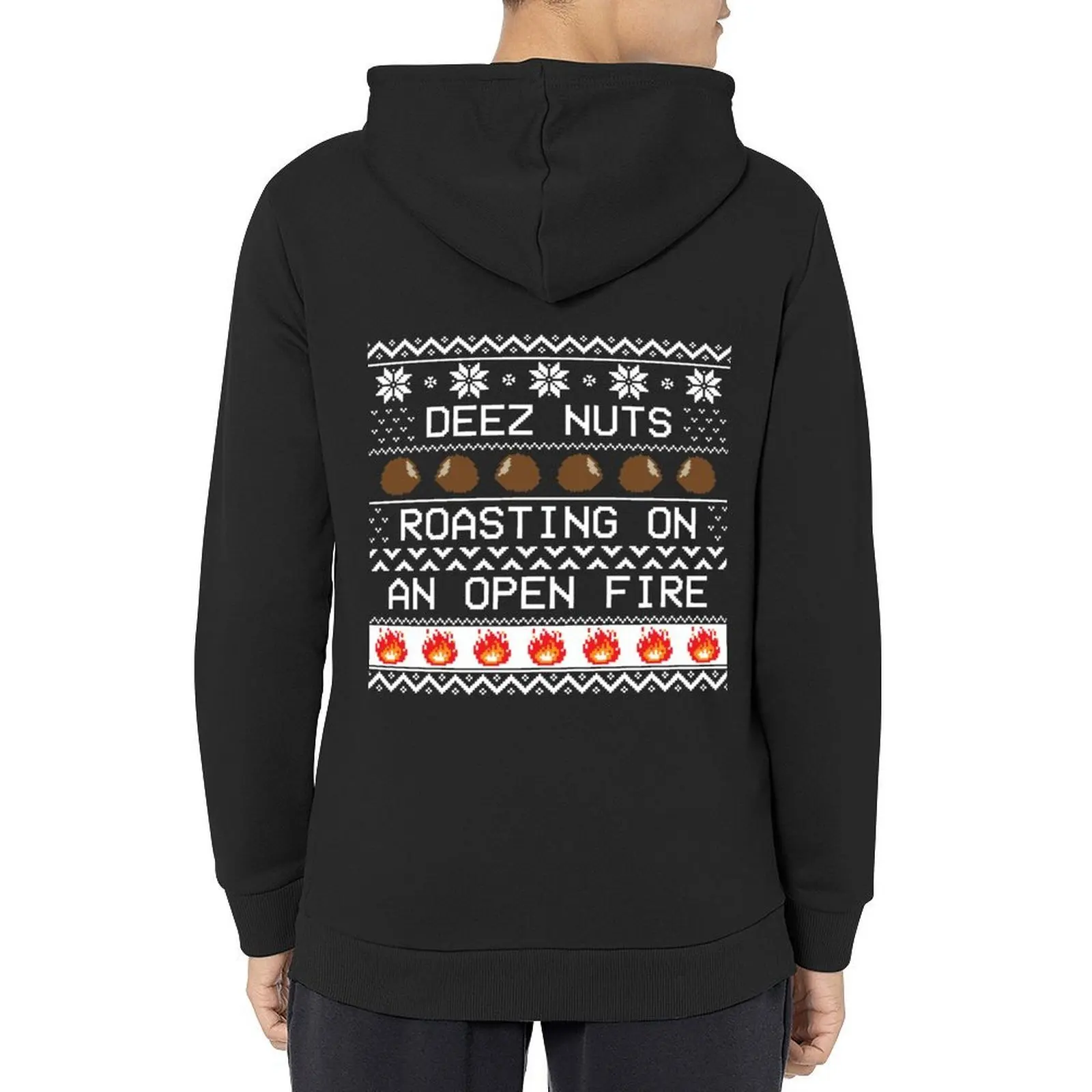

Roasting Deez Nuts Ugly Sweater Hoodie men's coat mens clothing men clothes blouse graphic hoodies