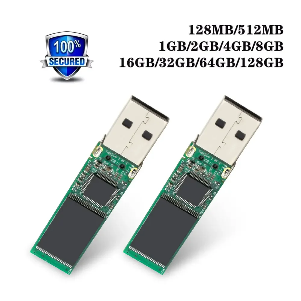 10/100pcs USB chip stick memory flash 4GB 8GB 16GB 32GB 64GB 128GB USB 2.0 short board U disk chip pendrive