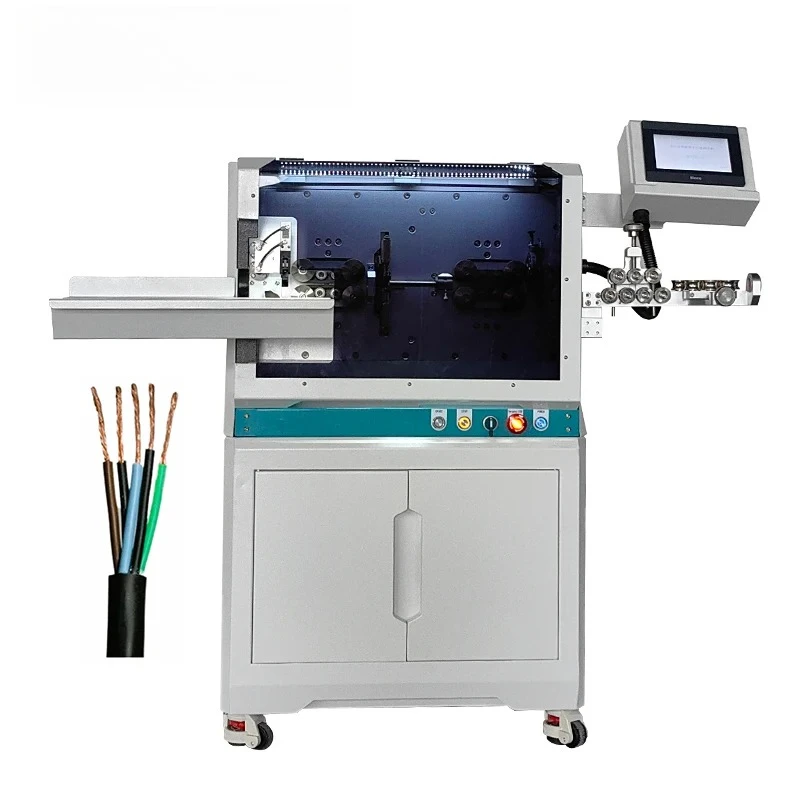 EW-05F+T3 Data Cable Making Machine For Cutting And Stripping Cable Machine Cable Manufacturing Equipment