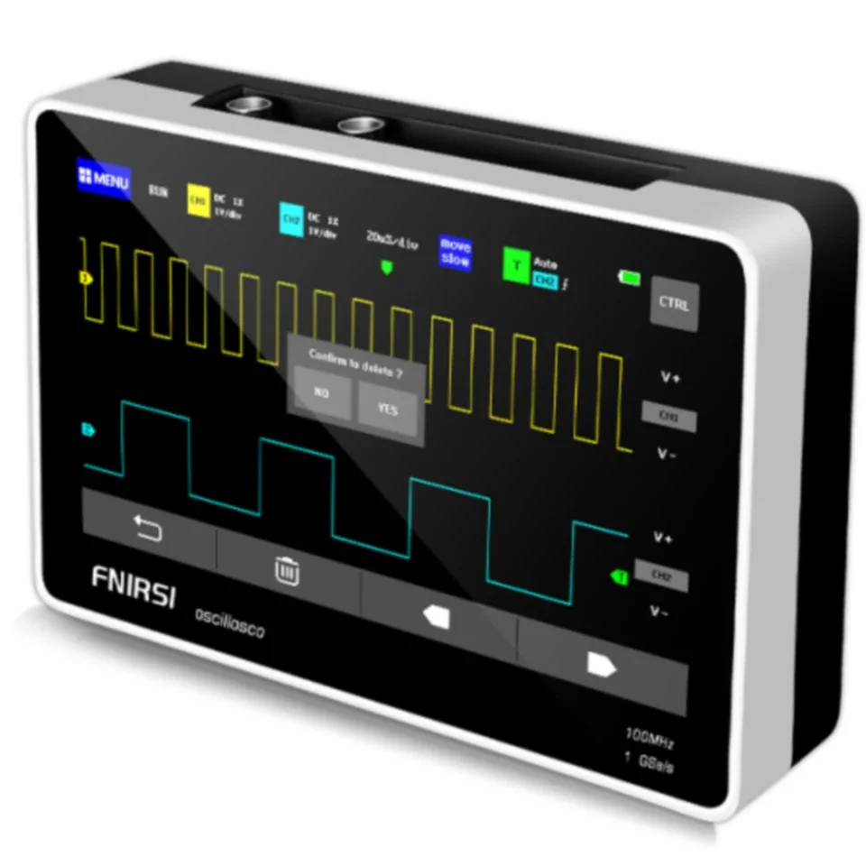 

Digital tablet oscilloscope dual channel 100M bandwidth 1GS sampling rate mini tablet digital oscilloscope