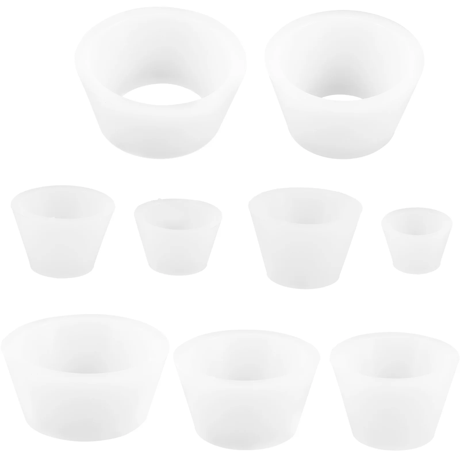 

9 Pcs Silicone Sealing Ring Filter Adapter Cones Flask Funnel Tapered Collar Vacuum Attachment Reusable Storage