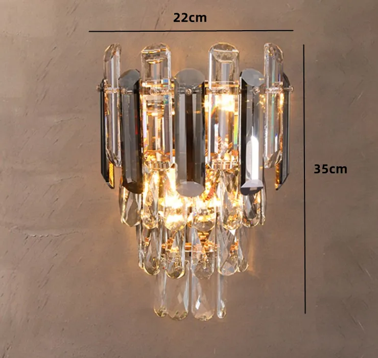 Luxury Crystal Lamp Stainless Steel Gold Round Surface Mounted Ceiling Lights Lamparas for Living Room Bedroom Kitchen Home