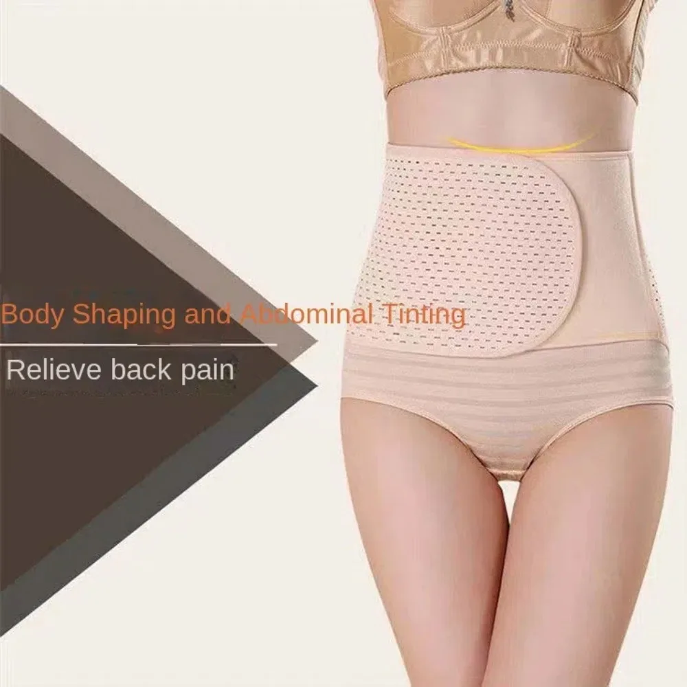 Fotografia 5: Cinta Abdominal Confortável de Seda Elástica para Pós-parto, Modeladora Corporal Respirável e Dobrável para Mulheres