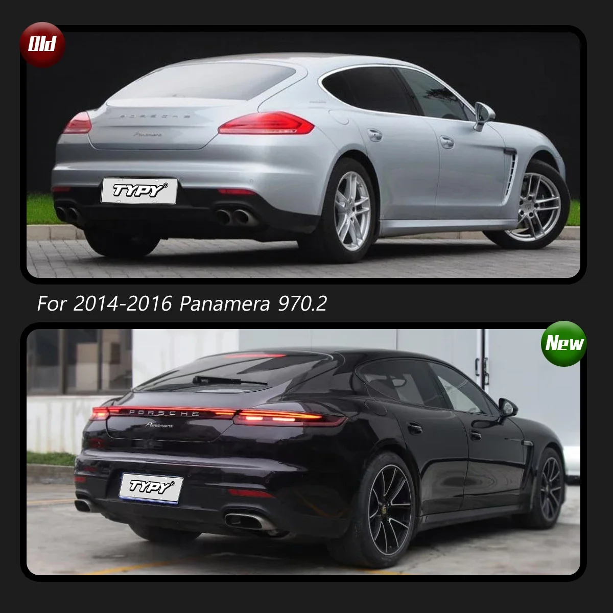 Автомобильные фары TYPY для Porsche Panamera, задний фонарь 970,2 2014-2016, улучшенный новый стиль искусственных задних фонарей в сборе