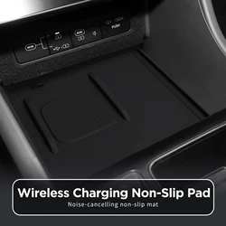 for Hyundai Sonata 2024 N-line Anti-skid Pad Car Phone Wireless Charging Non-slip Pad Silicone Accessories (Only The Pad)