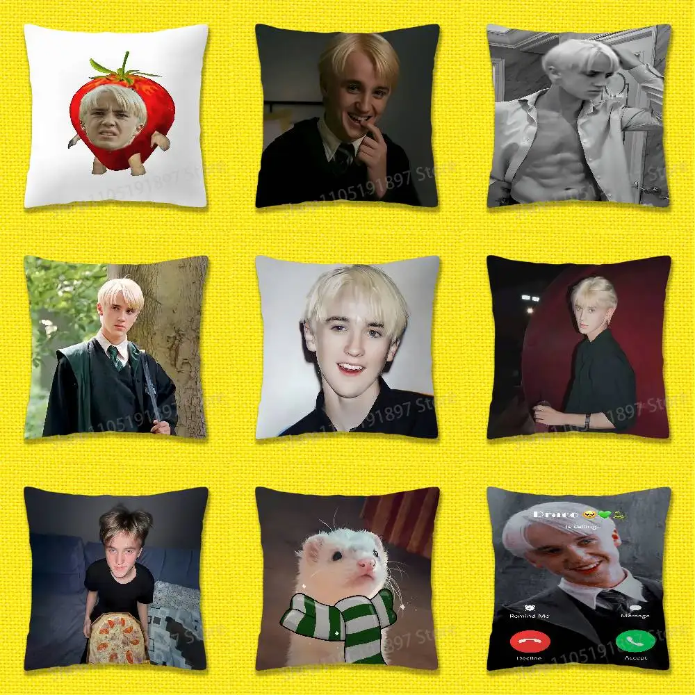 

Actor T-Tom Felton Throw Pillow Case For 50x50cm 40x40cm 55x55cm 45x45cm 30x30cm Square Bedroom Pillowcase Cover