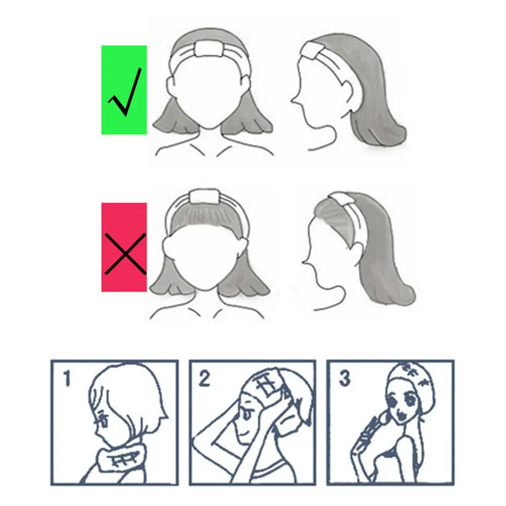 اكسسوارات اليوغا الوجه ماكياج قابل للتعديل قبعات حمام دش هيرباند عصابة رأس تيارا عمامة عمامة #4