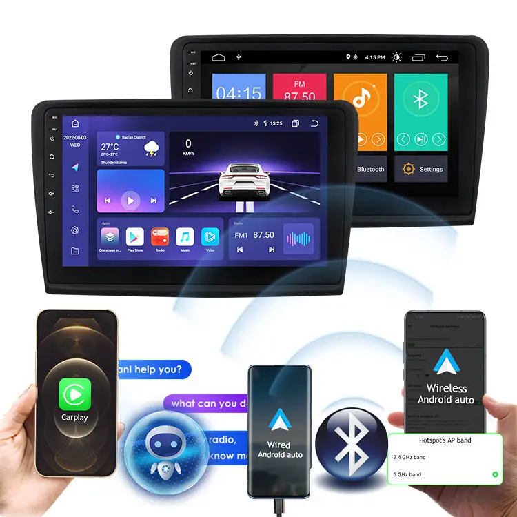 Ipposter  New Product 10.1 inch Large Screen Car Multimedia 8 + 128G 4g Wifi Skoda Excellence 2 Carplay Radio Car Mp3 Player