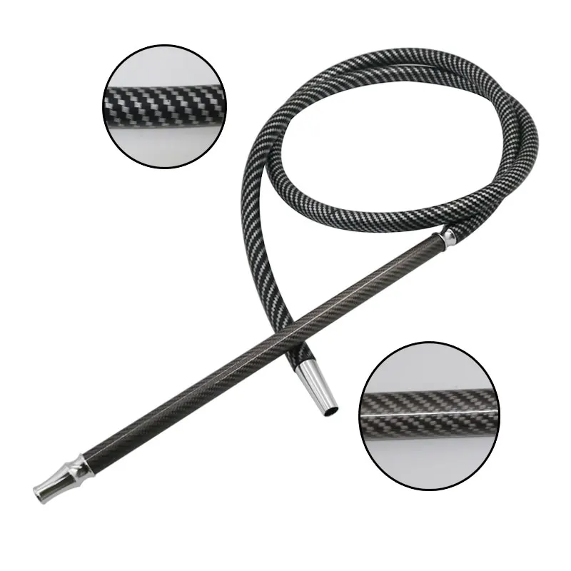 SY Hookah Hose Carbon Fiber Handle Silicone Tube For Shisha  Sheesha Chicha Narguile Smoking Accessories Vattenpipa Cachimba