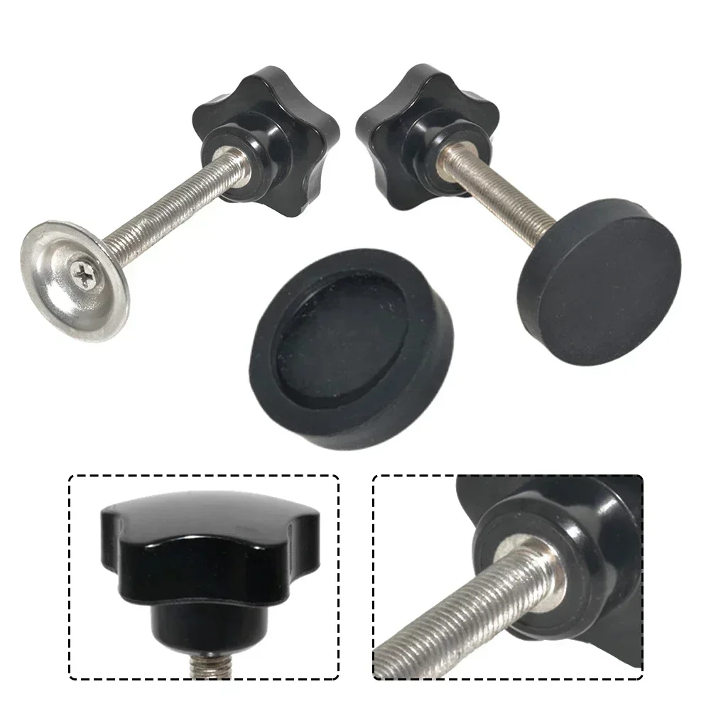 

1/2pcs M8*60 Star Knobs Thread Clamping Knob Screw Hand Tightening Knob Corrosion Resistant Black Hand Tools Accessories